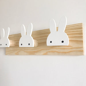 Patère Tête de <br> Lapin Bois