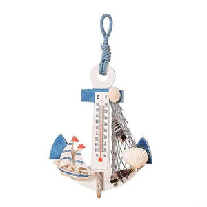 Patère Style Marin Coquillage et thermometre