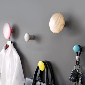 patere bois ronde couleur