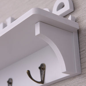 Patère Entrée <br> Avec Etagère Blanche