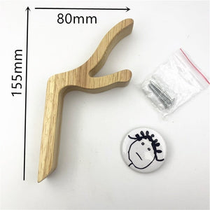 Patères Bois <br> Design (lot de 5)