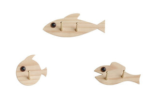 patère poisson lot de 3