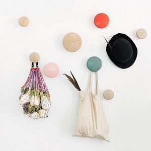 Patère Ronde<br>Bois Couleur