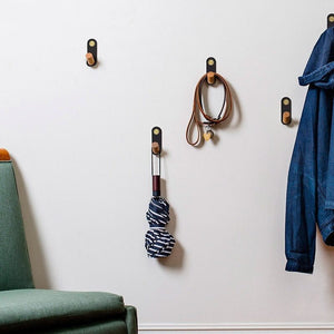 Patére Bois et Métal <br> Art Déco