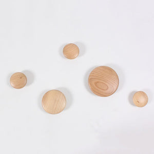 lot de pateres rondes naturelles