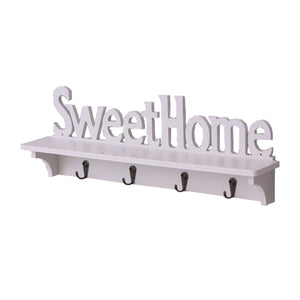 Patere Entrée Avec Etagère Blanche