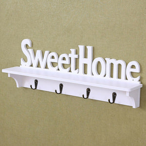 Patère Entrée <br> Avec Etagère Blanche