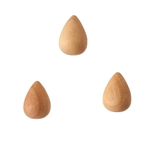 Patère en Bois en Forme de Goutte d'Eau