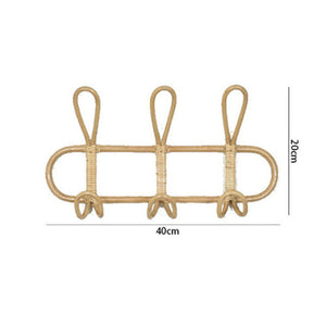 patère rotin 3 crochets dimension