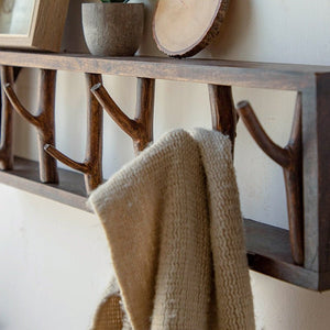 Porte Manteau Mural <br> Bois Flotté