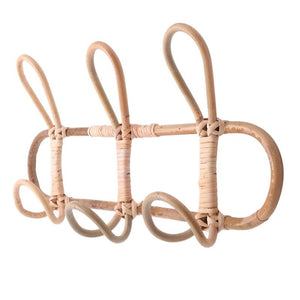 Patère en Rotin <br> 3 Crochets