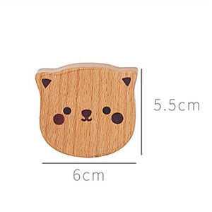 Patère Bois Animaux Chat Sauvage