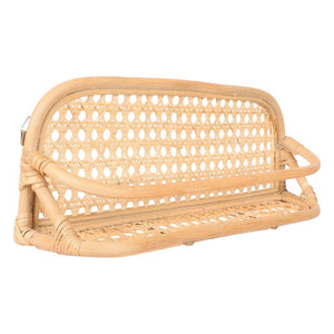 Porte manteau rotin étagère simple