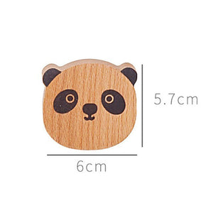 Patère Bois Animaux Panda