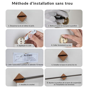 Patère Salle de Bain <br> Bois et Métal