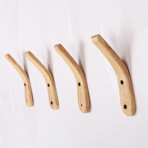 Patère Bois Naturel <br>Design épuré