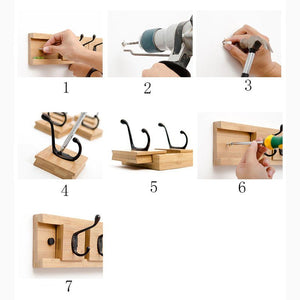 Patère Amovible<br>Bois Clair