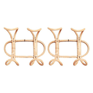 Patère rotin double crochets