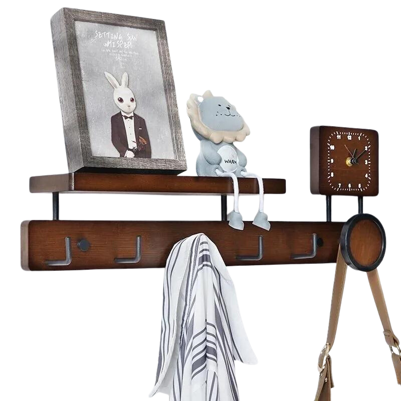 Porte Manteau Bois etagère