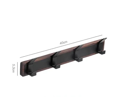 Porte Manteau Noir 4 crochets 