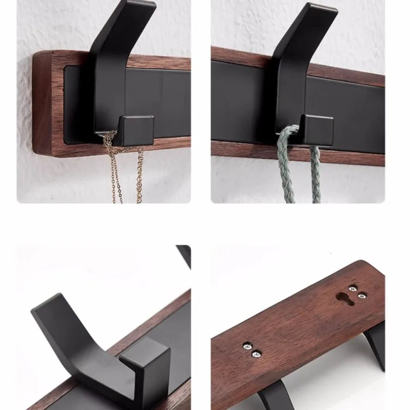 Porte Manteau Bois et Noir