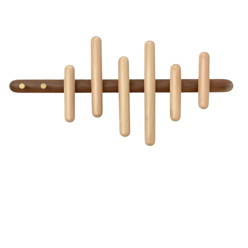 porte manteau mural bois design