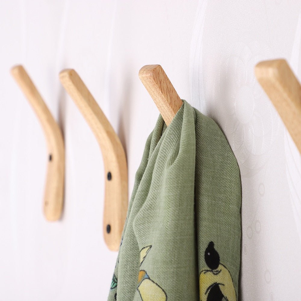 Patère Bois Naturel <br>Design épuré