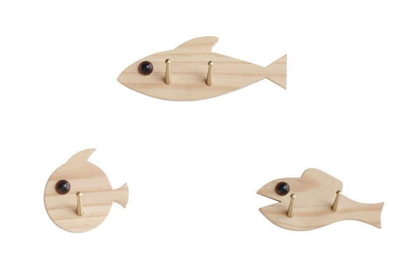 patère poisson lot de 3