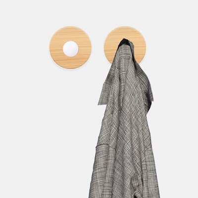 patère autocollante ronde blanche 