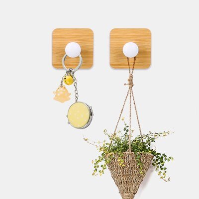 patère autocollante carré blanche