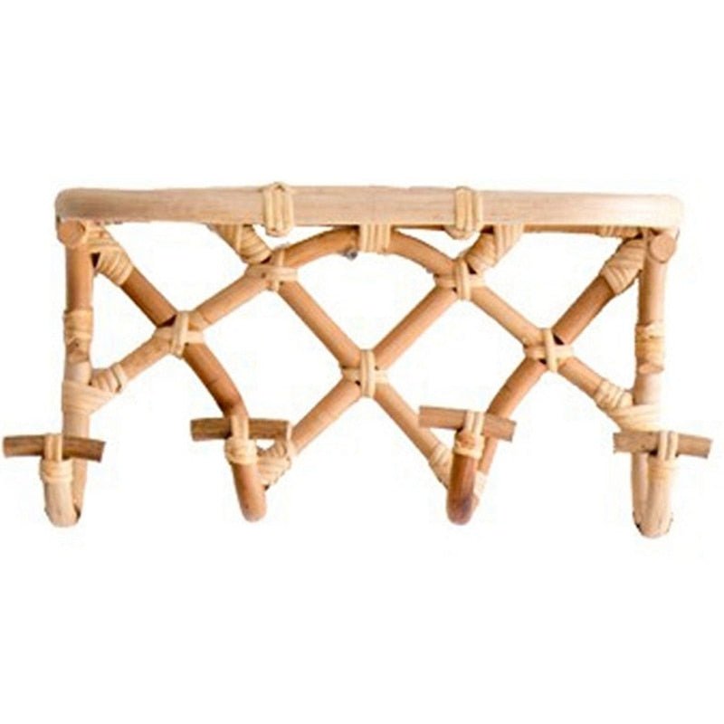 Patère en Rotin <br> Avec Étagère