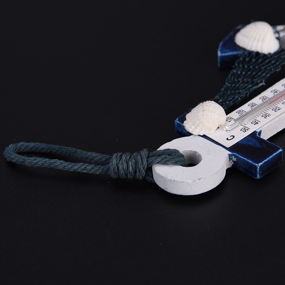 Patère Style Marin<br>Thermomètre et Coquillage