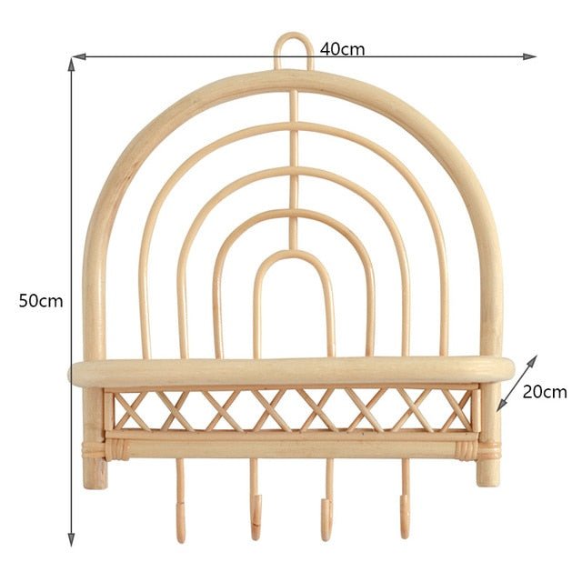 grand  Porte manteau rotin 