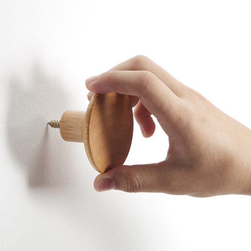 Patères Bois Rondes (lot de 4)