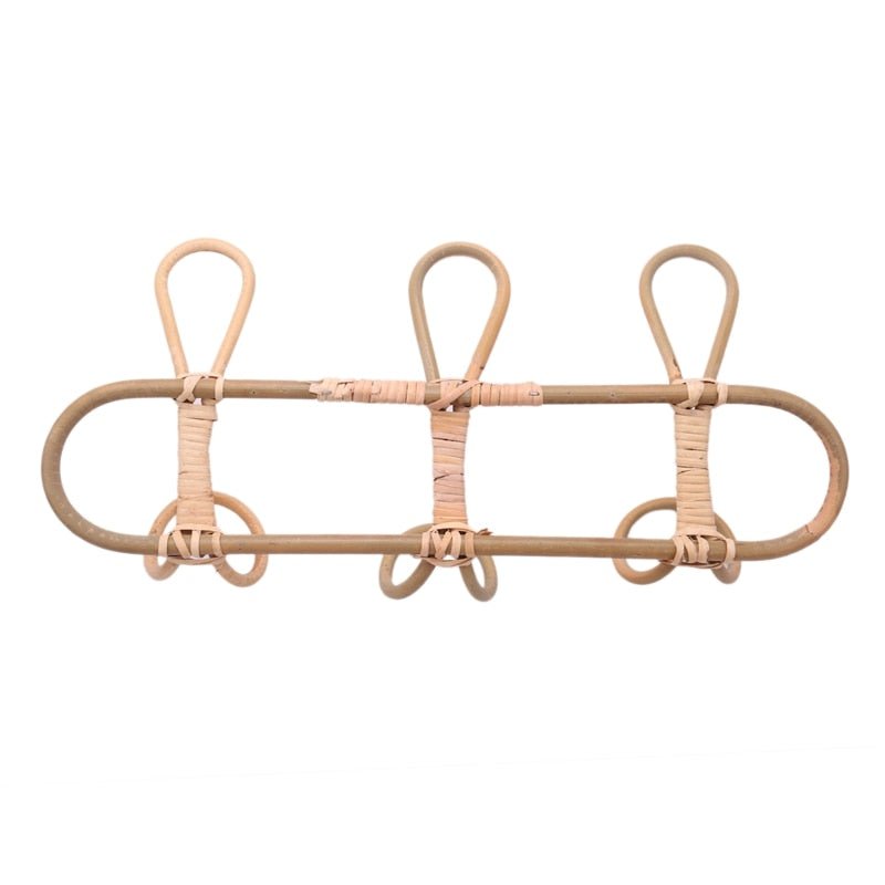 Patère en rotin mural de dos