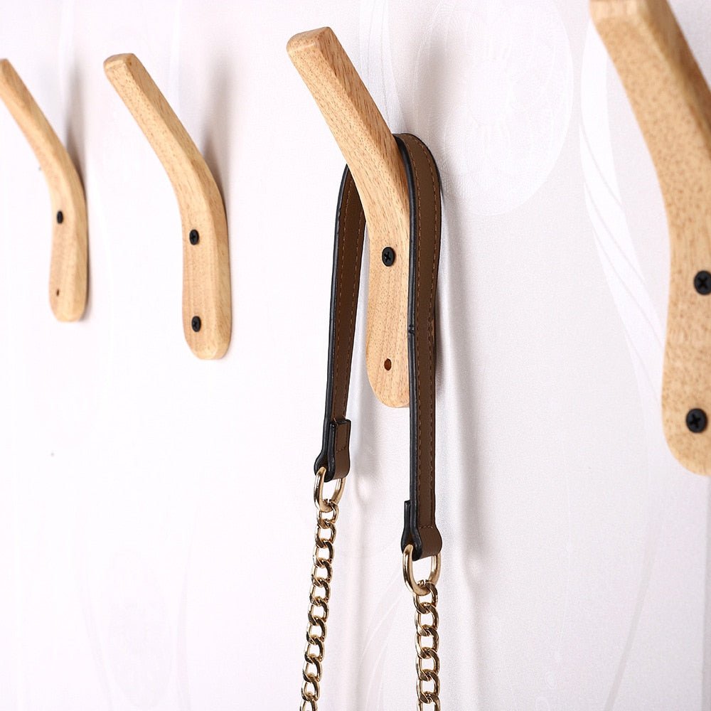 Patère Bois Naturel <br>Design épuré