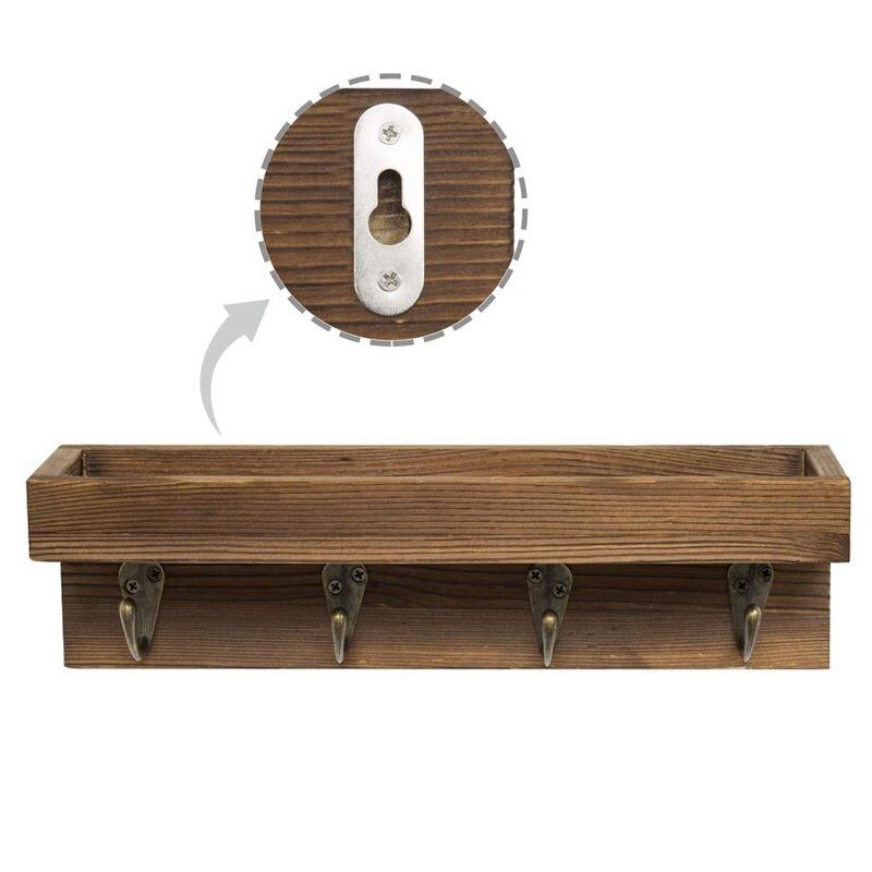 Etagère Porte Manteau Mural <br> Retro