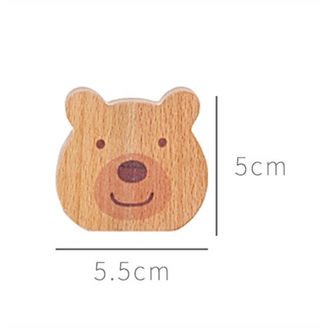 Patère Bois Animaux Ours 