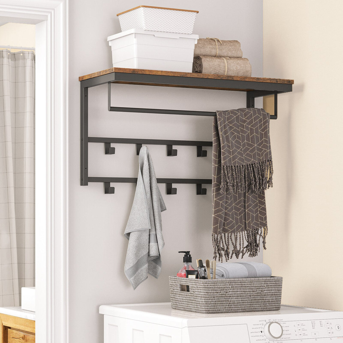 Etagère Patère Métal Robuste 