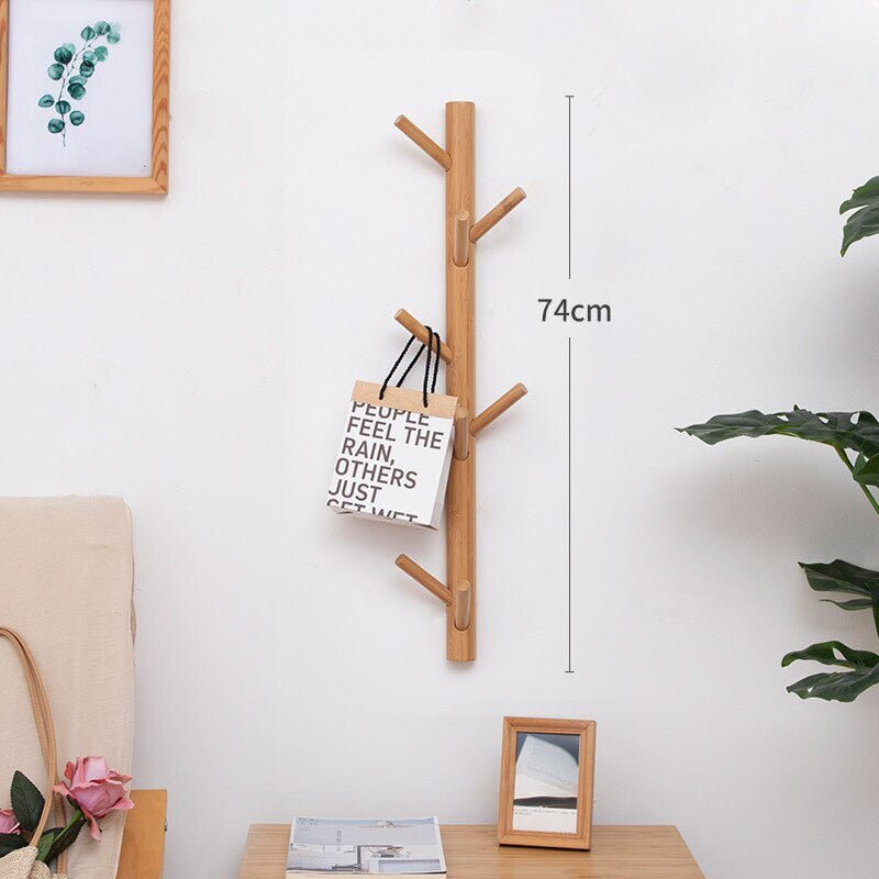    patere murale arbre bois 74cm