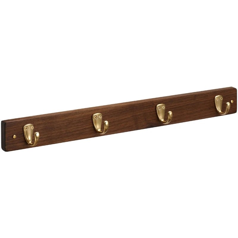 Patère murale bois et laiton